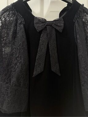 Manoush velvet blouse with a bow